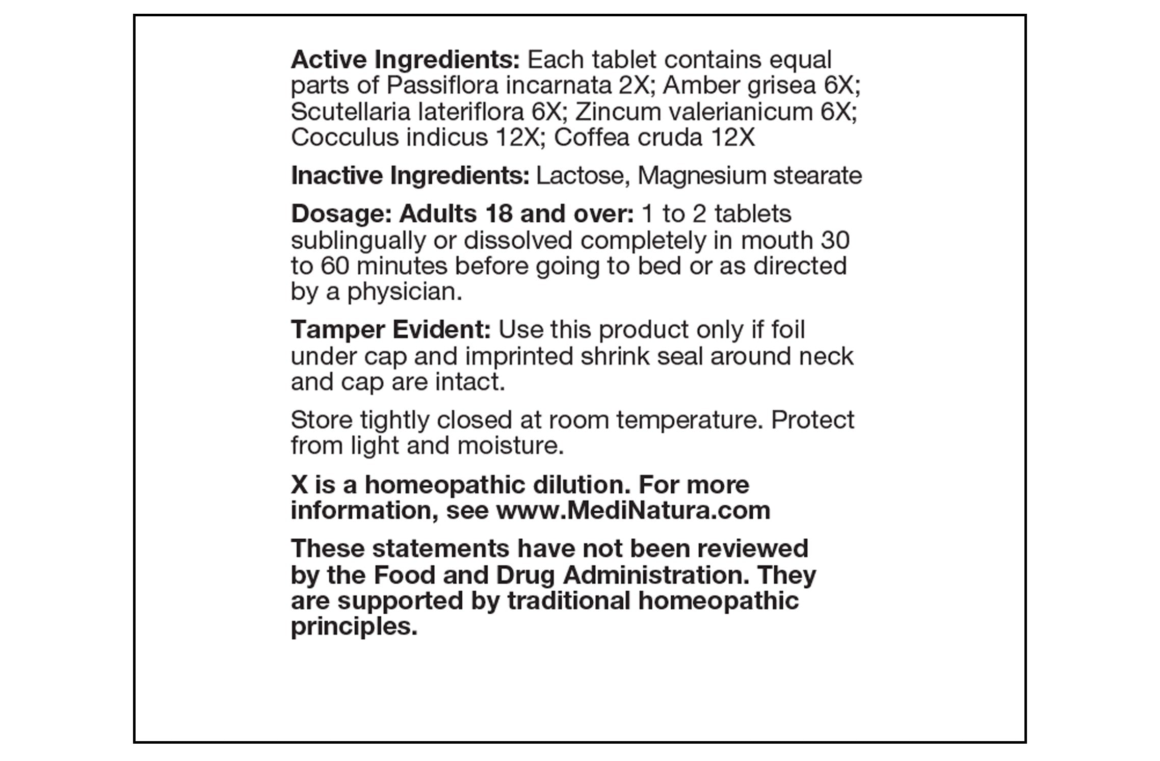 Dr Hendel Insomnia Ingredients