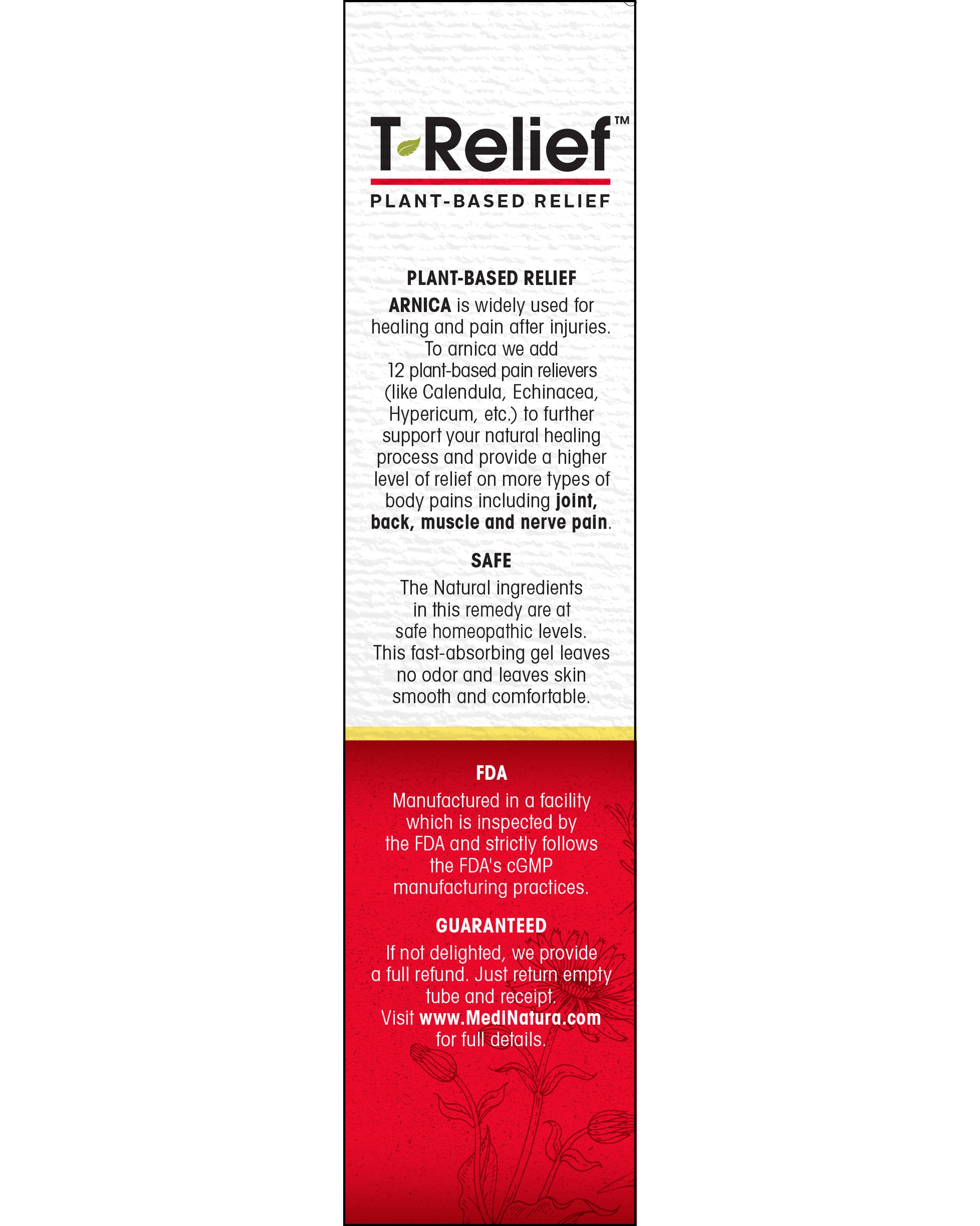 T-Relief Extra Strength Pain 3oz Gel Safe