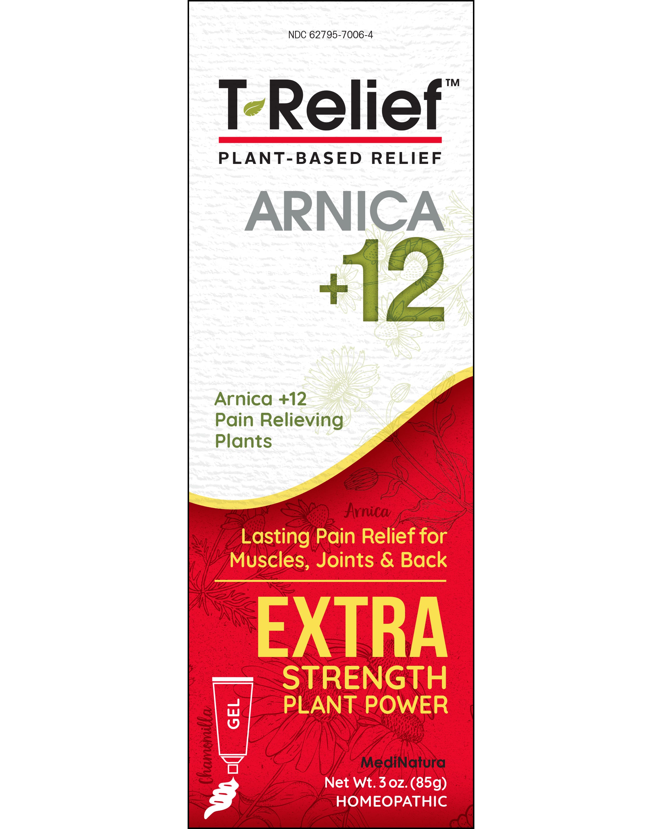 T-Relief Extra Strength Pain 3oz Gel Front