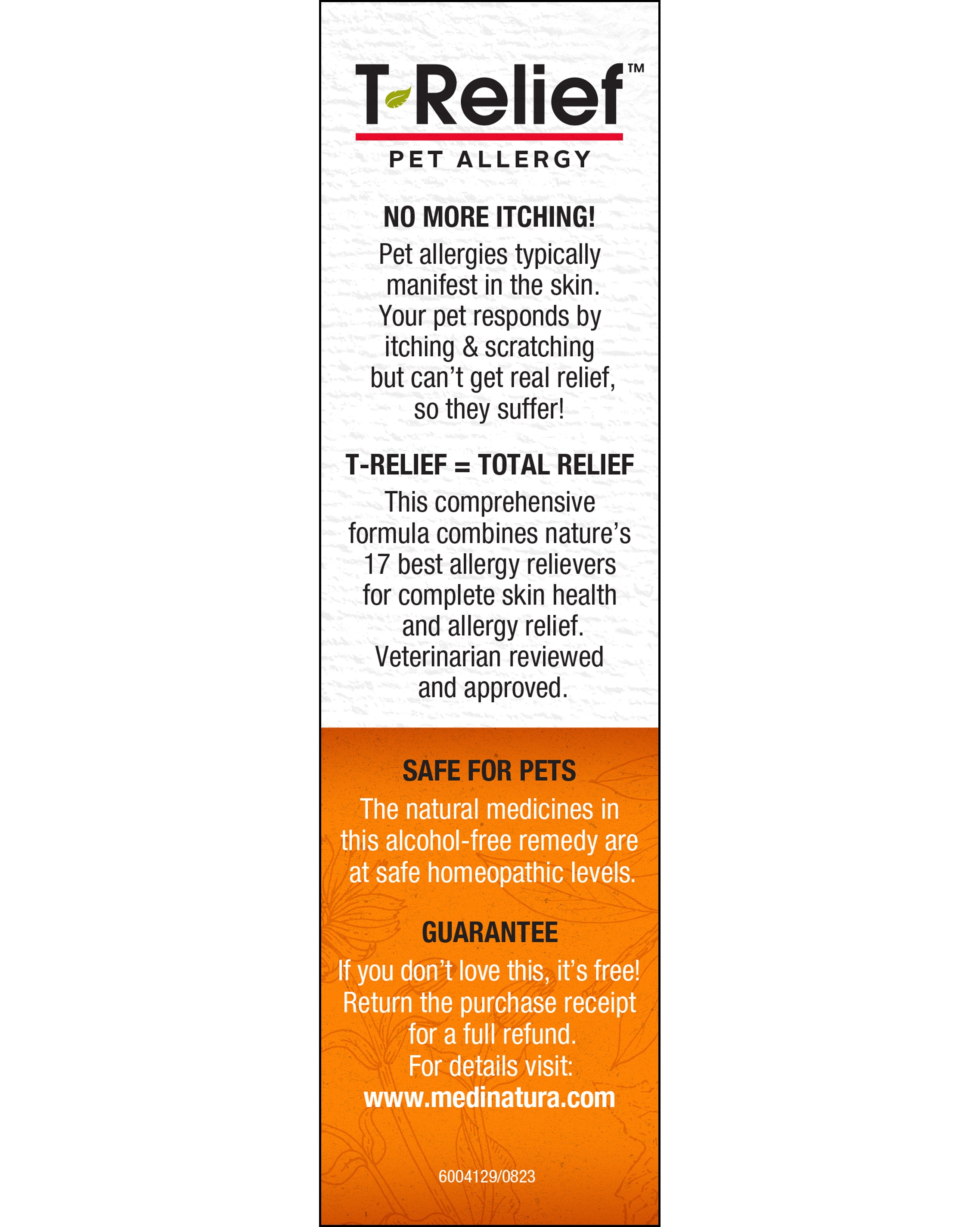 T-Relief PET Allergy Drops 50ml Guarantee