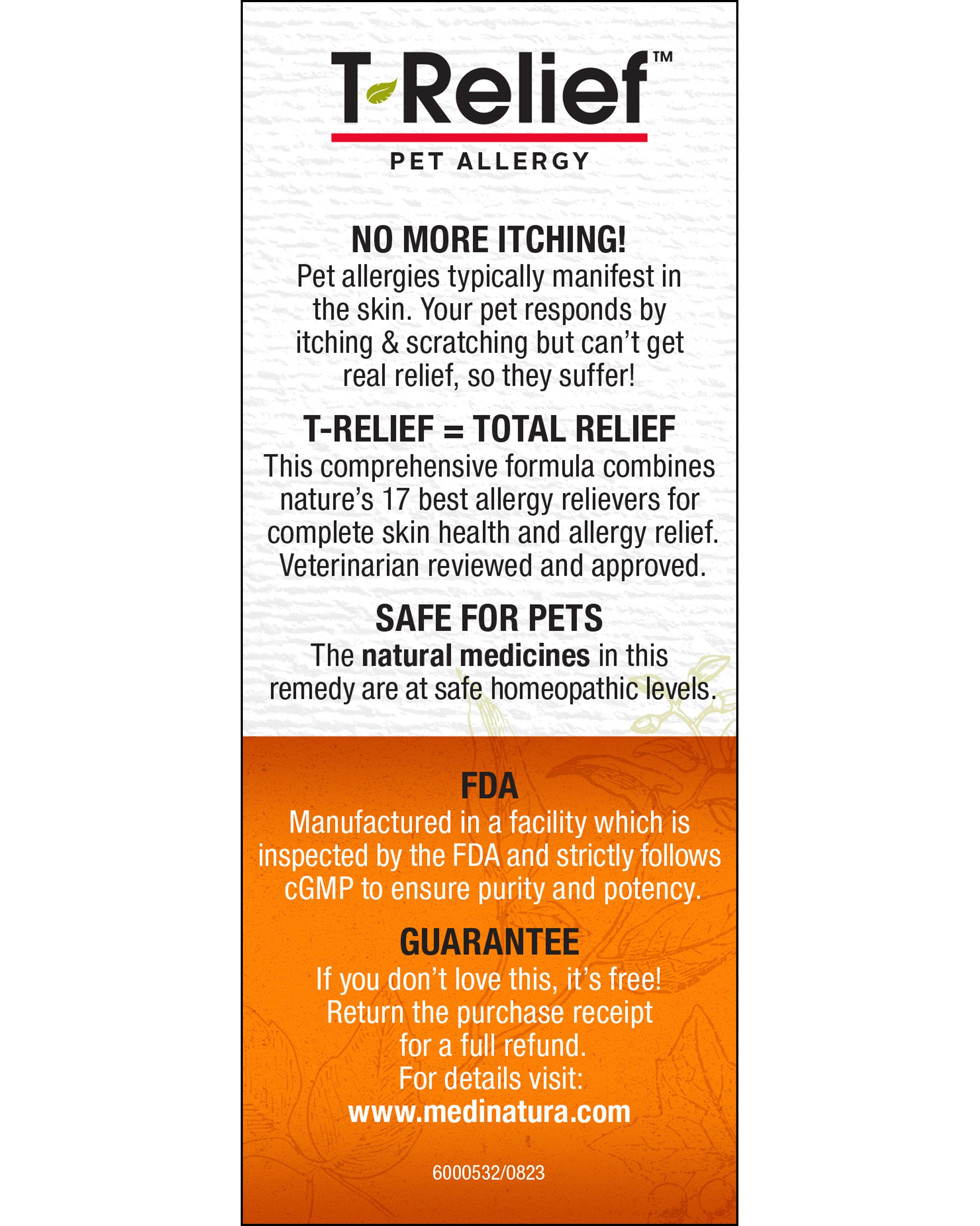 T-Relief PET Allergy TABS 90ct Guarantee