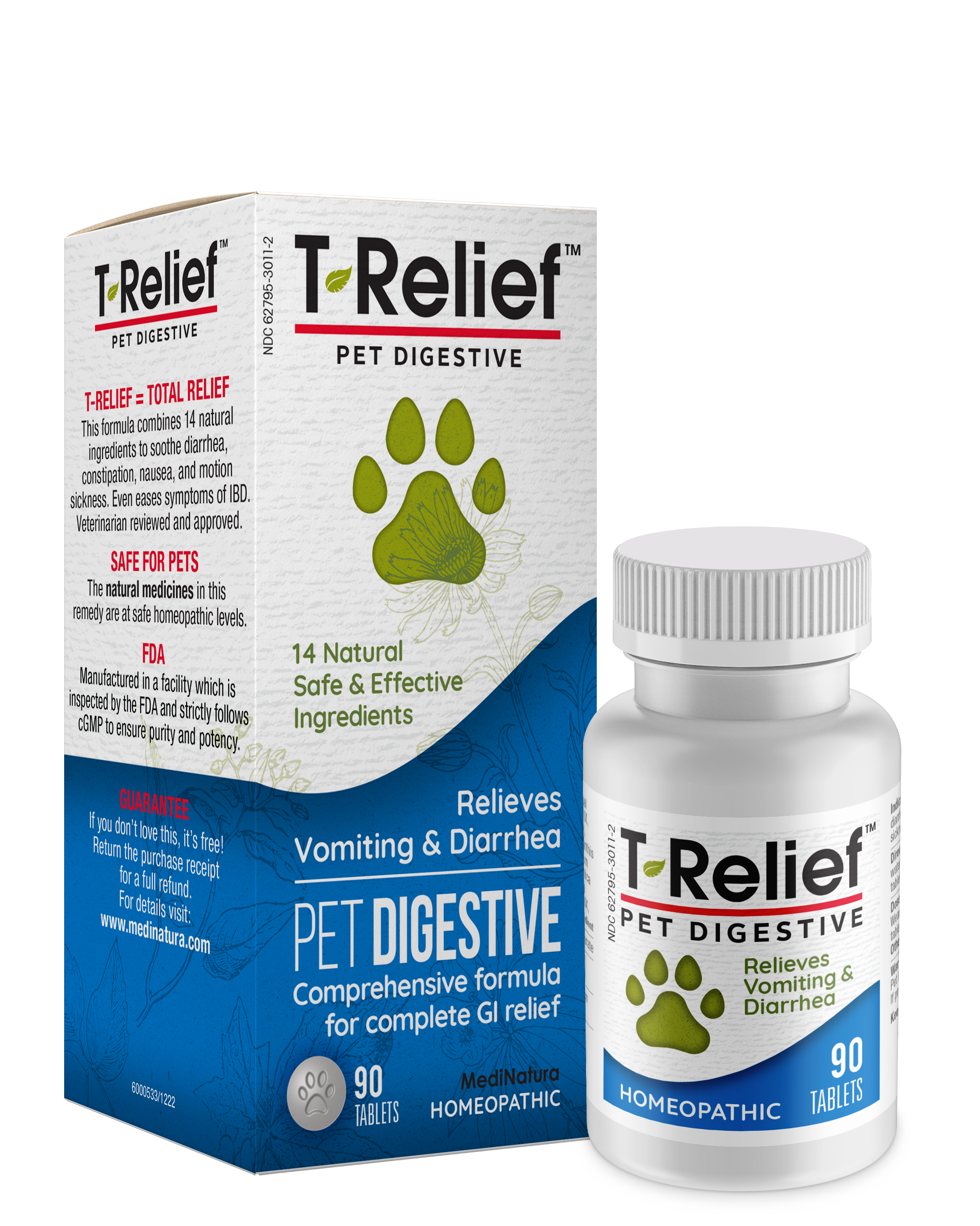 T-Relief   Pet  Digestive Tablets  90ct