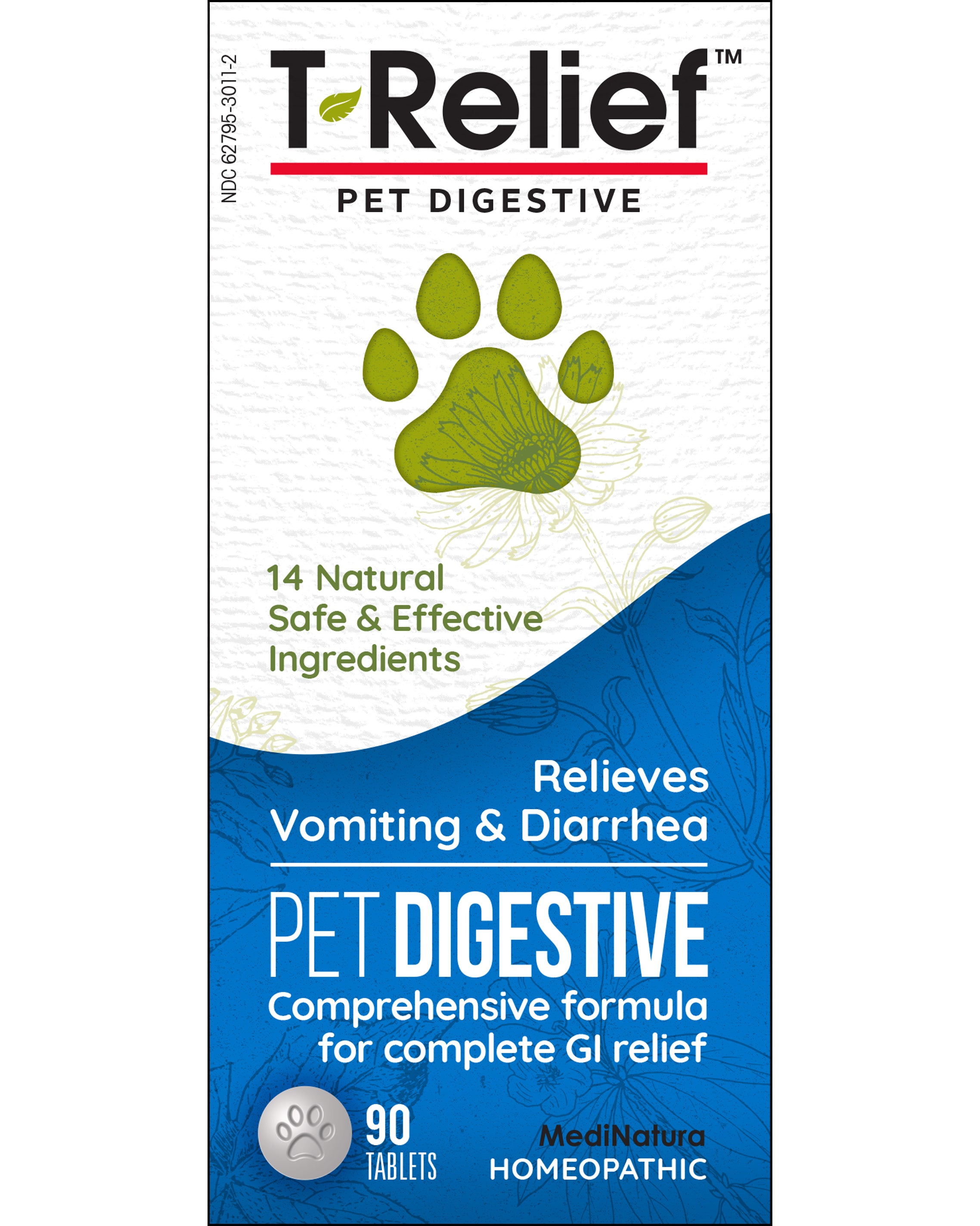 T-Relief PET Digestive TABS Front