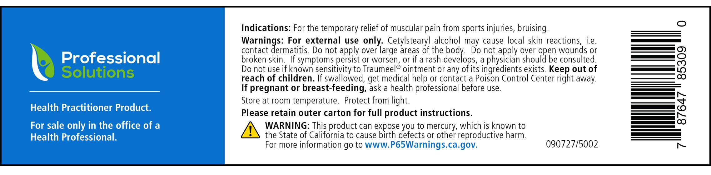 Traumeel Ointment 100g Indication