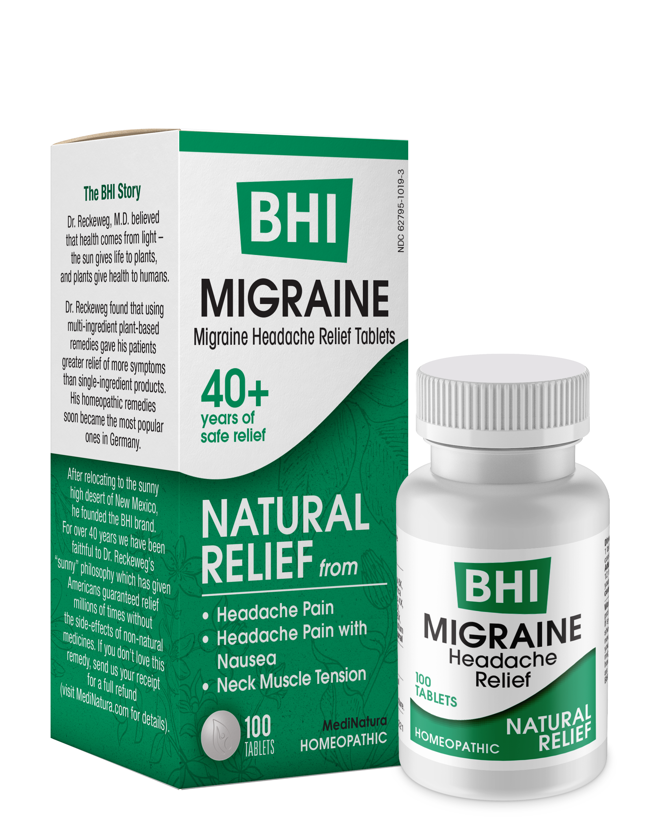BHI Migraine Relief 100 Tablets