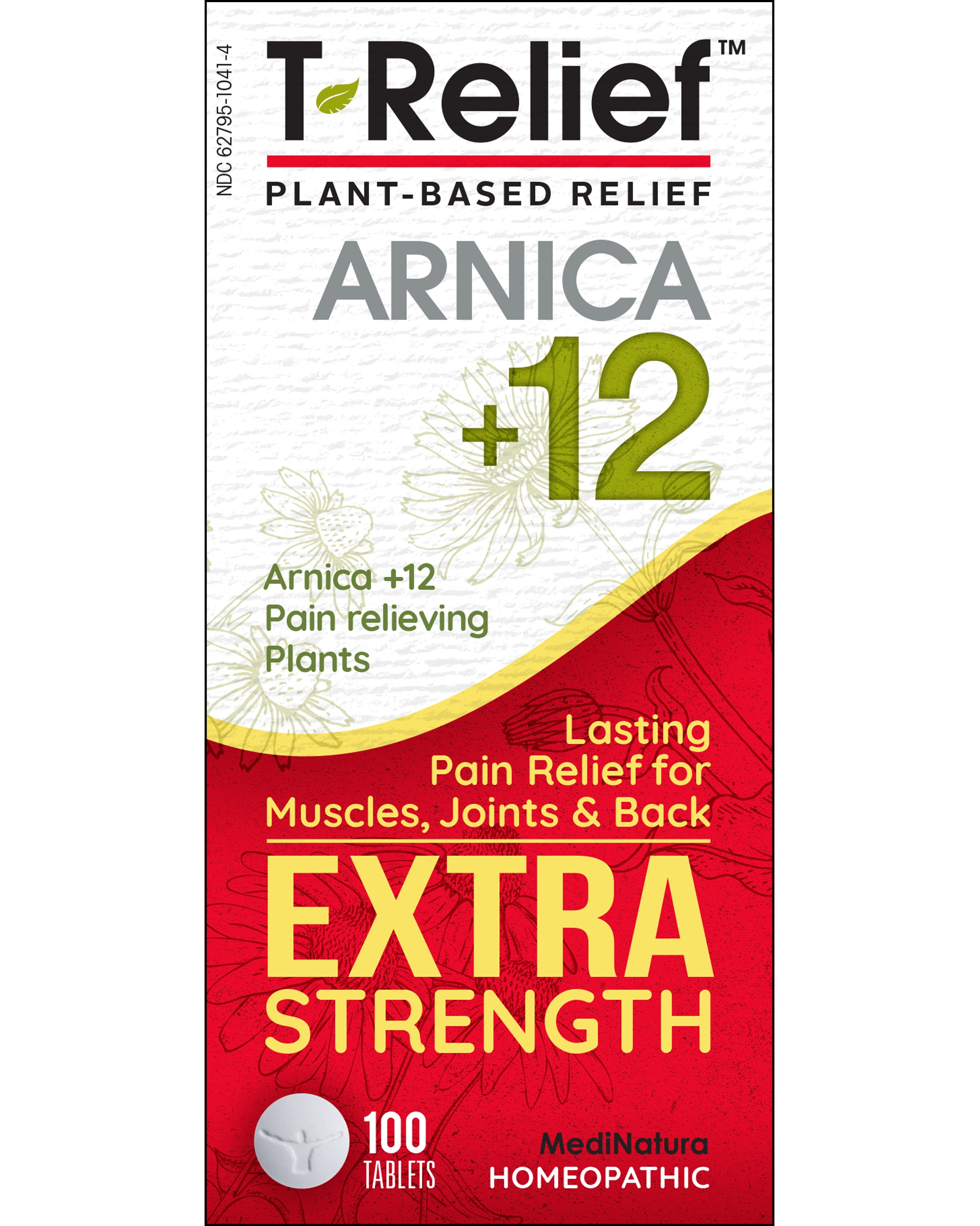T-Relief Extra Strength Pain 100 Tablets Front